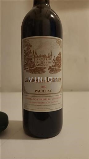 Bordeaux Pauillac Château Pichon Longueville Les Tourelles de Longueville 2003
