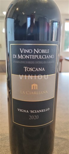 Toscana Vino Nobile di Montepulciano La Ciarliana Vigna 'Scianello' 2020