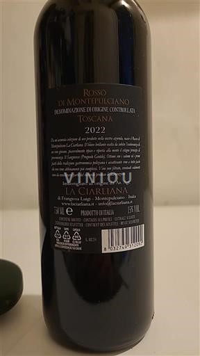 Toskánsko Rosso di Montalcino La Ciarliana Rosso di Montepulciano 2022