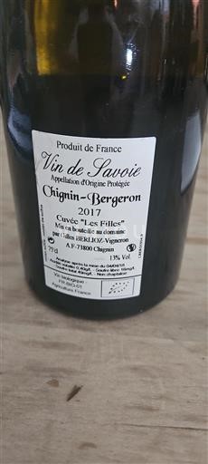 Savoie và Bugey Chignin-Bergeron Gilles Berlioz Les Filles 2017