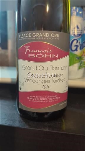 Alsace Alsace Grand Cru Grand Cru François Bohn Grand Cru Florimont Gewurztraminer Vendanges Tardives 2020