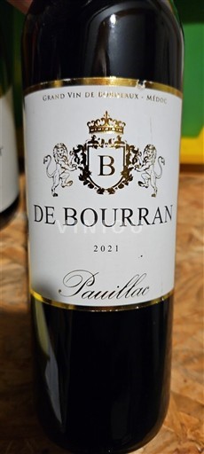 Bordéus Pauillac De Bourran 2021