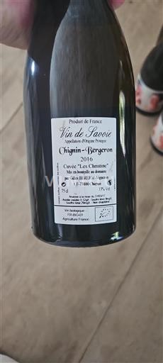 Savoie và Bugey Chignin-Bergeron Gilles Berlioz Les Christine 2016