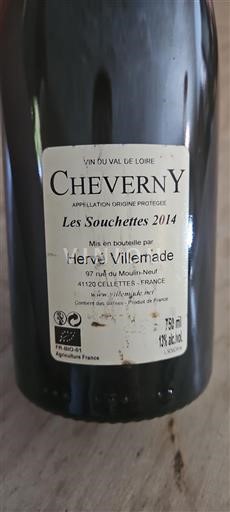 Thung lũng sông Loire Cheverny Hervé Villemade Les Souchettes 2014