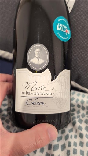 Loiredalen Chinon Marie de Beauregard Icke årgångsbetecknad