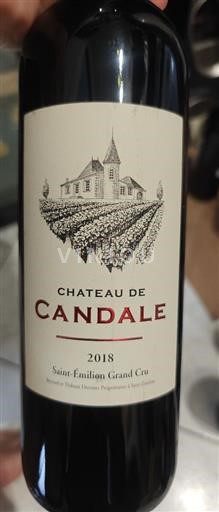 Bordeaux Saint-Émilion Grand Cru Château Candale 2018