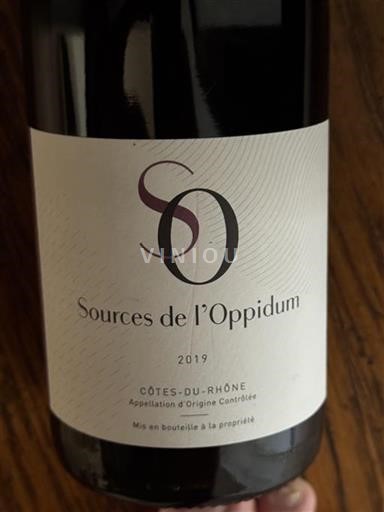 Valle del Rodano Côtes-du-Rhône Sources de l’Oppidum 2019
