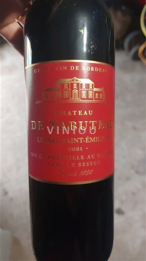 Bordeaux Lussac-saint-émilion Château Tabuteau 2021