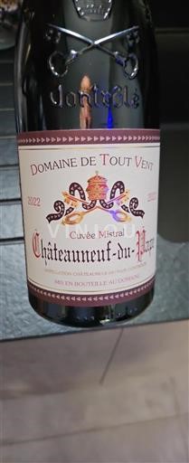 Vallée du Rhône Châteauneuf-du-pape Domaine Tout Vent Mistral 2022