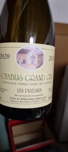 Burgundija Chablis grand cru Grand Cru Jean et Sébastien Dauvissat Les Preuses 2020