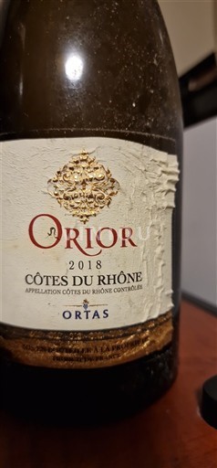 Rhône Valley Côtes-du-Rhône Ortas Orior 2018