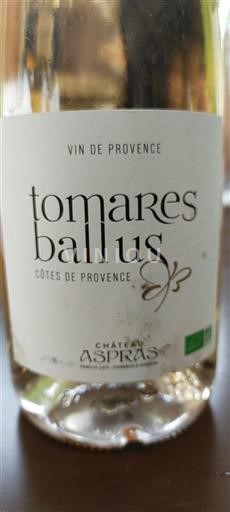 Provence Côtes-de-Provence Château Aspras Tomares Ballus Não Sazonado