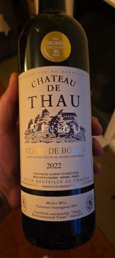 Bordeaux Côtes-de-bourg Château Thau 2022