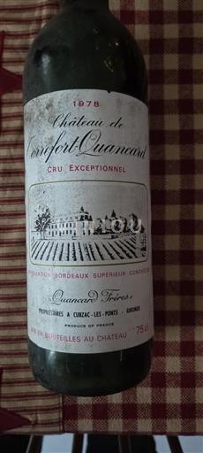 Bordeaux Bordeaux Supérieur Château Terrefort-Quancard 1978