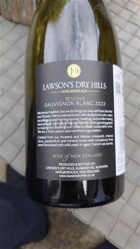 Marlborough Unspecified Lawson's Dry Hills Reserve 2022