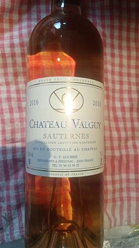 Burdeos Sauternes Château Valguy 2016