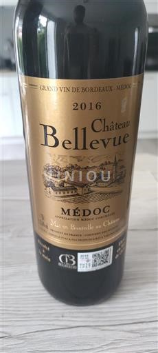 Bordéus Médoc Cru Bourgeois Château Bellevue 2016