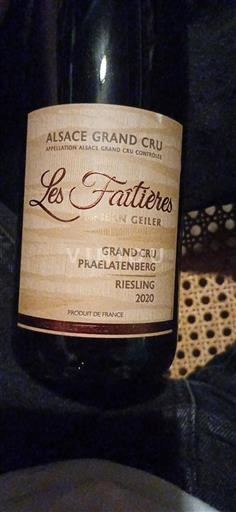Elzas Riesling Grand Cru Les Faîtières 2020