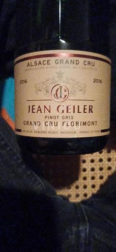 Alsace Pinot Grigio Grand Cru Jean Geiler Grand Cru Florimont 2016