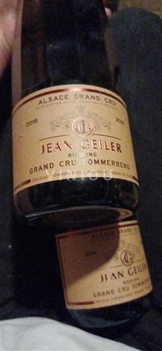 Alsace Riesling Grand Cru Jean Geiler Grand Cru Sommerberg 2018