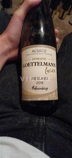 Alsace Riesling Grand Cru Domaine Goettelmann Lucien Hahnenberg 2018