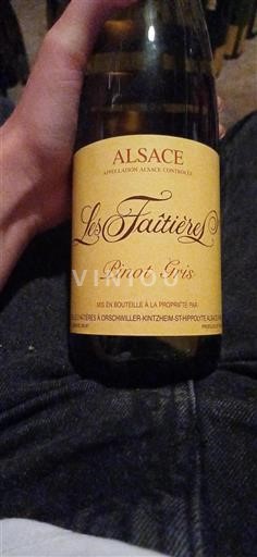 Alsácia Pinot gris Les Faitières Pinot Gris 2019