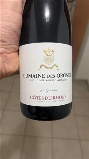 Thung lũng Rhône Côtes-du-rhône Domaine Des Orgnes La Garrigue Không niên vụ