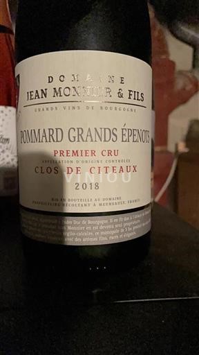 Burgundija Pommard Premier Cru Domaine Jean Monnier & Fils Clos de Citeaux 2018