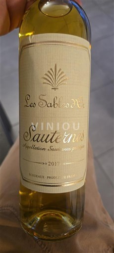 Bordeaux Sauternes Les Sables Or 2017