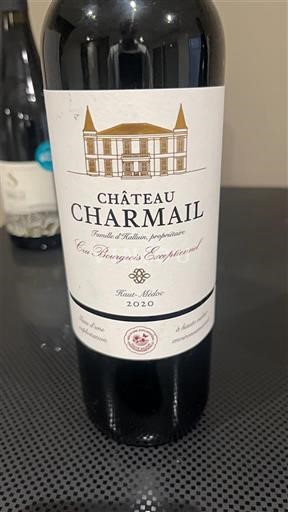 Bordeaux Haut-Médoc Cru Bourgeois Exceptionnel Château Charmail 2020