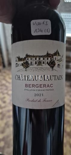 Sydväst Bergerac Château Mautain 2021