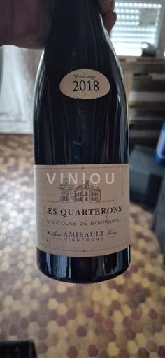 Loire Valley Saint-Nicolas-de-Bourgueil Amirault Les Quarterons 2018