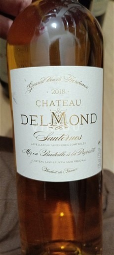 Bordeaux Sauternes Château Delmond 2018