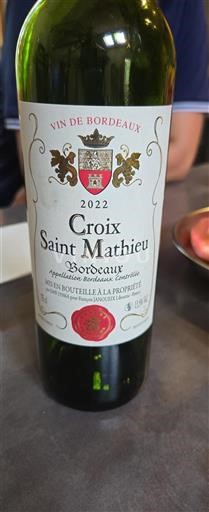 Bordeaux Croix Saint Mathieu 2022