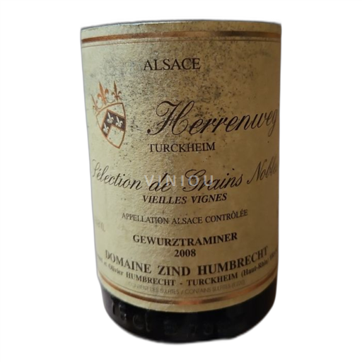 Alsace Domaine Zind Humbrecht Herrenweg Turckheim Sélection de Grains Nobles Vieilles Vignes 2008