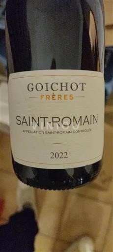 Burgund Saint-Romain Goichot Frères 2022
