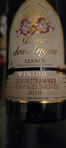 Elsass Vendanges Tardives Dôme des Anges Gewurztraminer Vendanges Tardives 2019