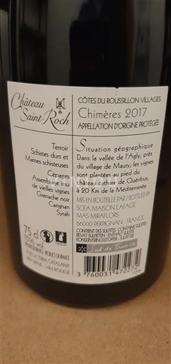 Roussillon Côtes du Roussillon Villages Château Saint-Roch Chimères 2017