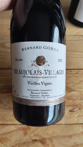 Beaujolais Beaujolais Villages Bernard Gobet Vieilles Vignes 2022