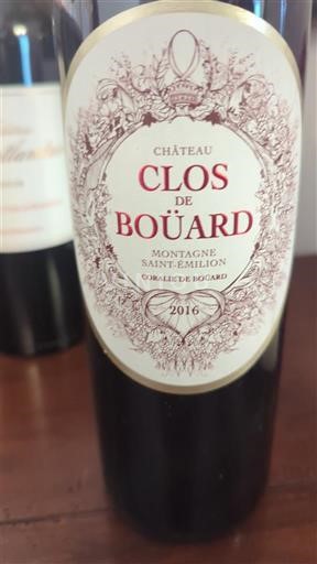 Bordeaux Montagne-saint-émilion Château Clos de Boüard 2016