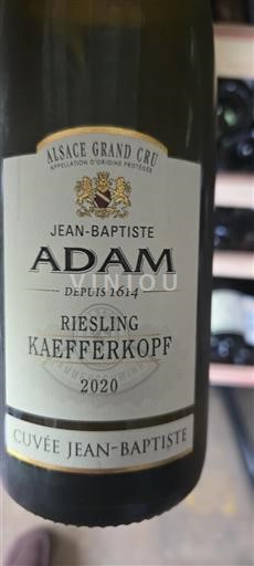Alsace Alsace Grand Cru Grand Cru Jean-Baptiste Adam Riesling Kaefferkopf 2020