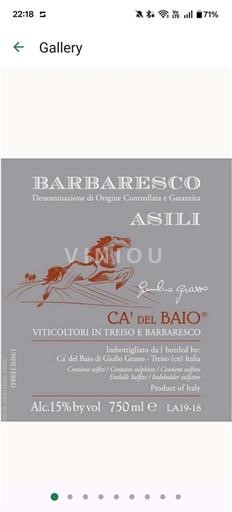 Piemont Barbaresco Ca' del Baio Asili 2020