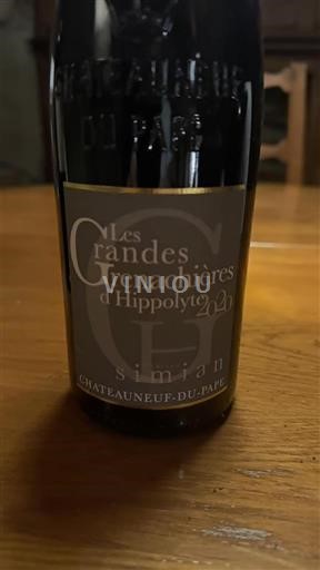 Valle del Rodano Châteauneuf-du-Pape Château Simian Les Grandes Grenachières d'Hippolyte 2020