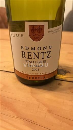 Alsácia Pinot gris Edmond Rentz Les Murets 2021