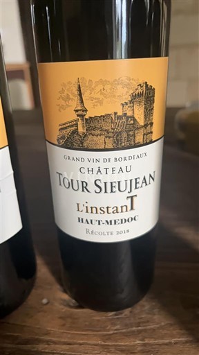 Bordeaux Haut-Médoc Château Tour Sieujean L'instant 2018