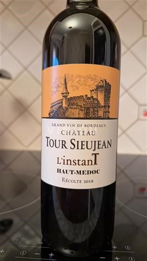 Bordeaux Haut-Médoc Château Tour Sieujean L'instant 2018