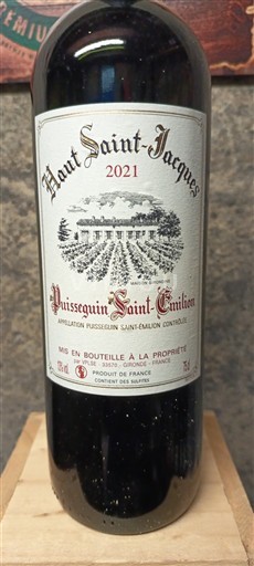 Bordeaux Puisseguin-saint-émilion Haut Saint-Jacques 2021