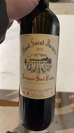 Bordeaux Puisseguin-saint-émilion Haut Saint-Jacques 2021