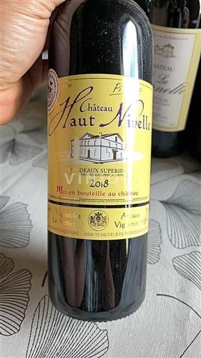 Bordeaux Bordeaux supérieur Château Haut Nivelle 2018