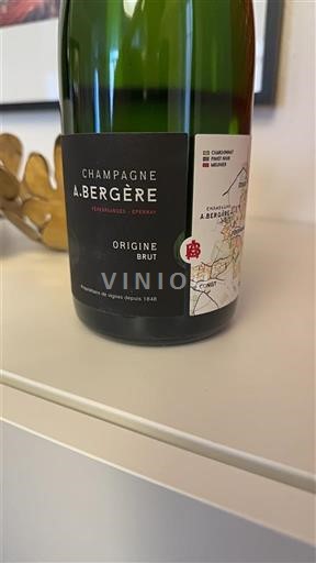 Champaña Champán A. Bergère Origine Sin añada